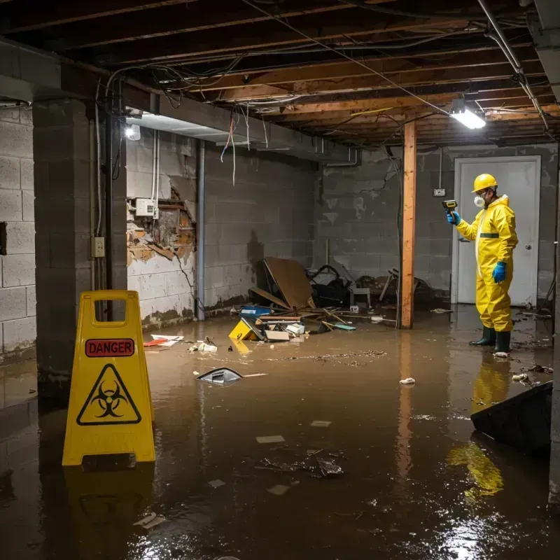 Flooded Basement Electrical Hazard in North Elba, NY Property